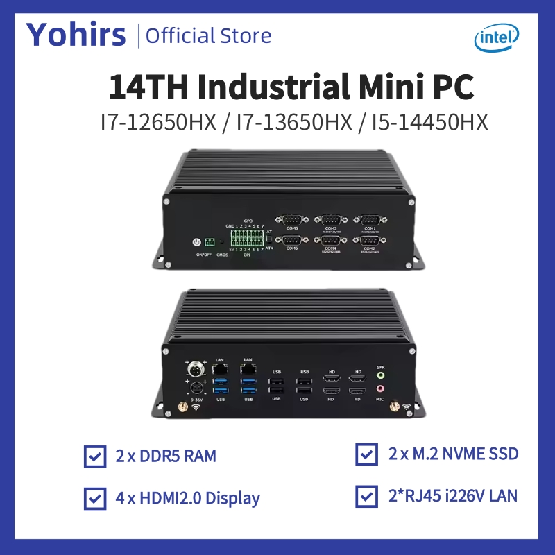 14th Industrial Mini Pc i5-144 - đánh giá và giá Fanless Industrial Pc Rs485 Core I7